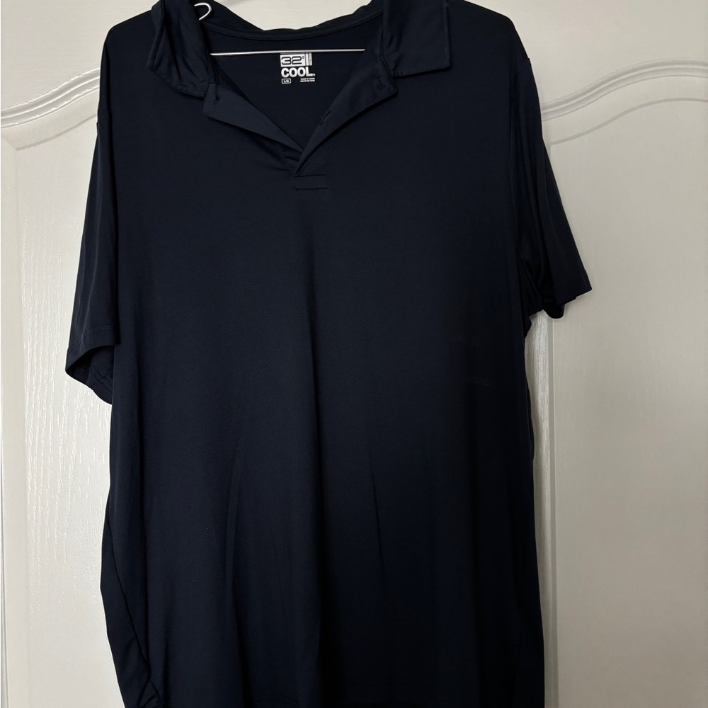 32 Degrees Black Polo Shirt Soft Fabric